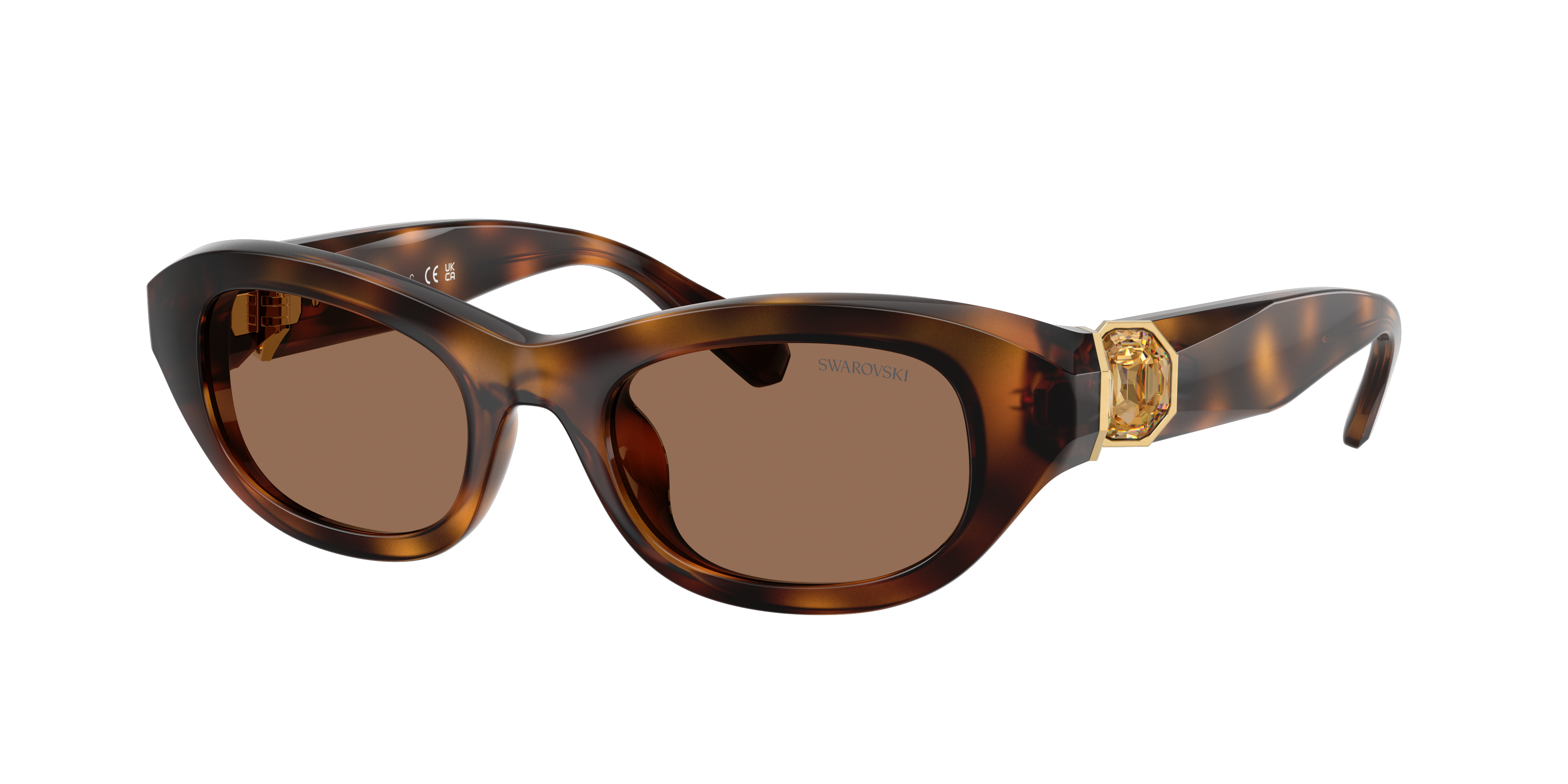 Swarovski Woman Sunglass SK6036U -  Frame color: Havana, Lens color: Dark Brown