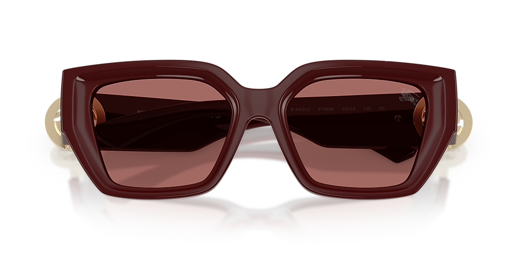 NWT Burberry BE4472U-411969 Bordeaux Cat Eye 53mm Sunglasses Burberry BE4472U Sunglasses | FramesDirect.com main image 4