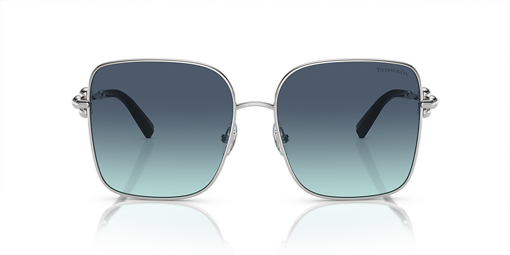 TIFFANY & CO. TF3094 Silver - Women Luxury Sunglasses, Azure Gradient Blue Lens