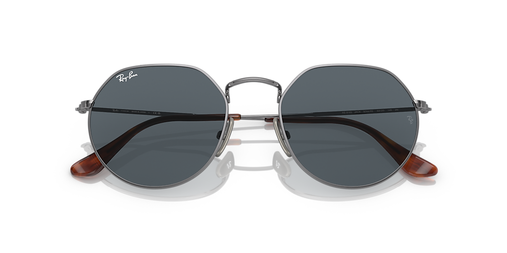 Ray-Ban RB8165 Jack Titanium S (51 - 20) with Blue lenses and
