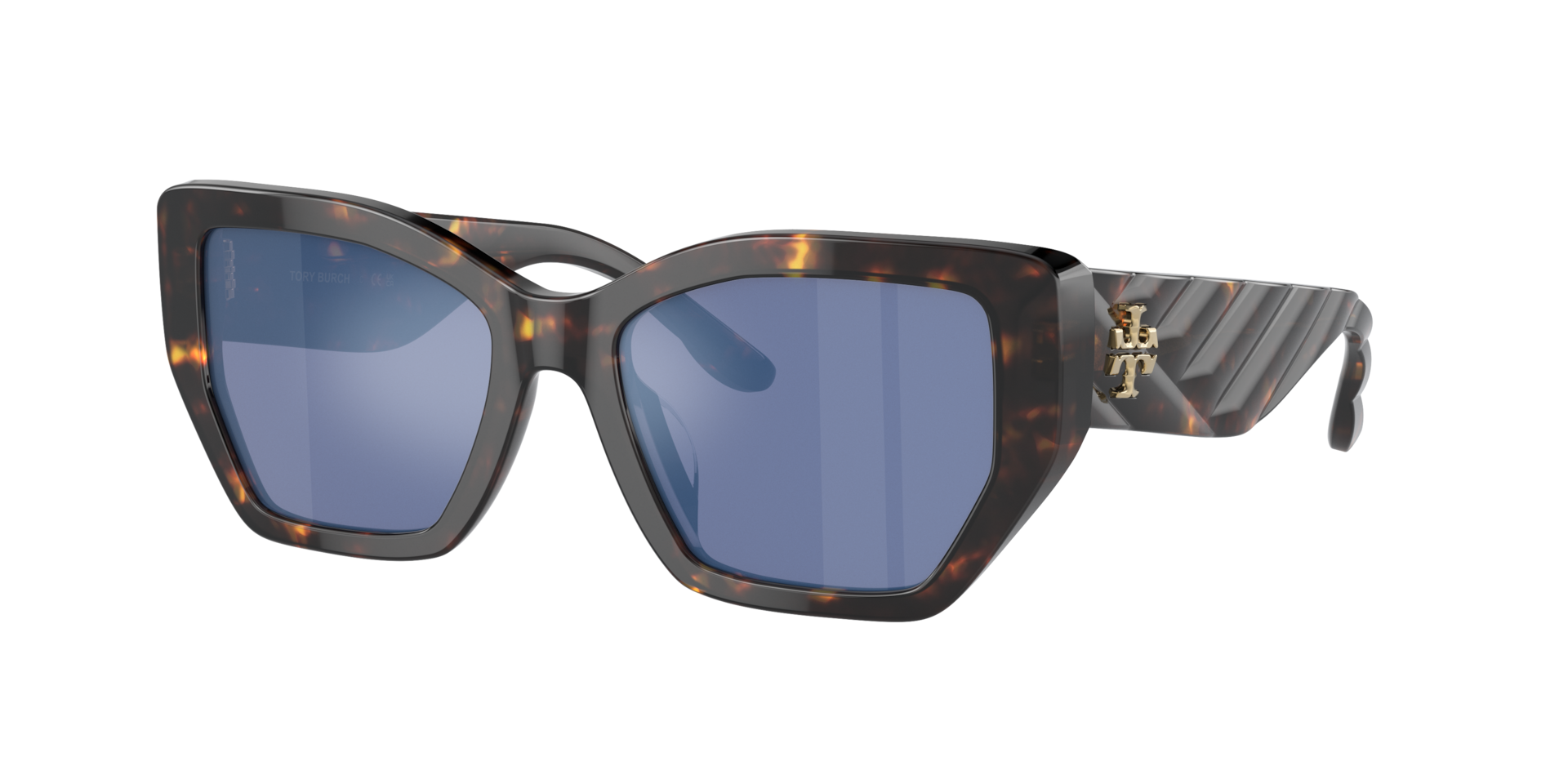 NEW TORY BURCH TY7187U Sunglasses Black Gold Logo Polarized Grey Lens w/ Case Tory Burch TY7187U Sunglasses | LensCrafters main image 2