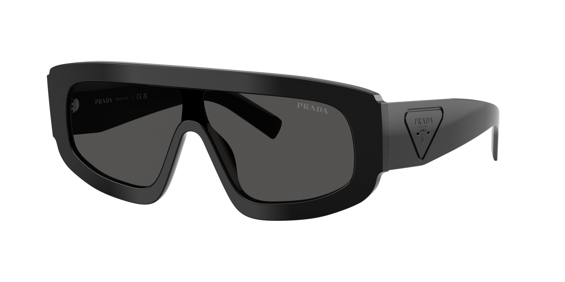 Prada Man Sunglass PR D10S -  Frame color: Black, Lens color: Dark Grey