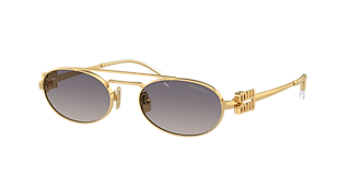 Miu Miu MU 56ZS L (56 - 17) with Brown lenses and Gold frame