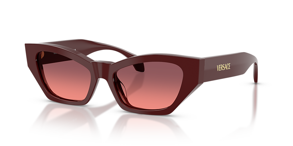 VERSACE VE4488U Solid Red - Woman Luxury Sunglasses, Pink Gradient Violet Lens