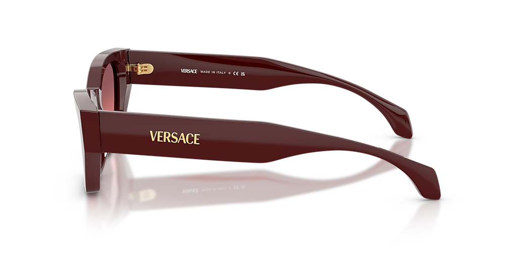 VERSACE VE4488U Solid Red - Woman Luxury Sunglasses, Pink Gradient Violet Lens