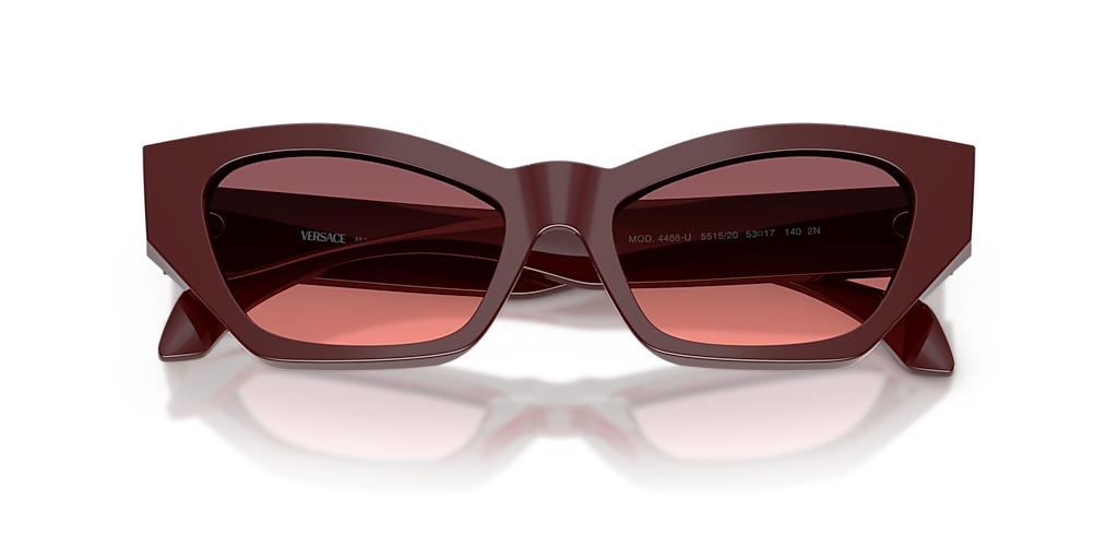 VERSACE VE4488U Solid Red - Woman Luxury Sunglasses, Pink Gradient Violet Lens