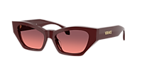 VERSACE VE4488U Solid Red - Woman Luxury Sunglasses, Pink Gradient Violet Lens