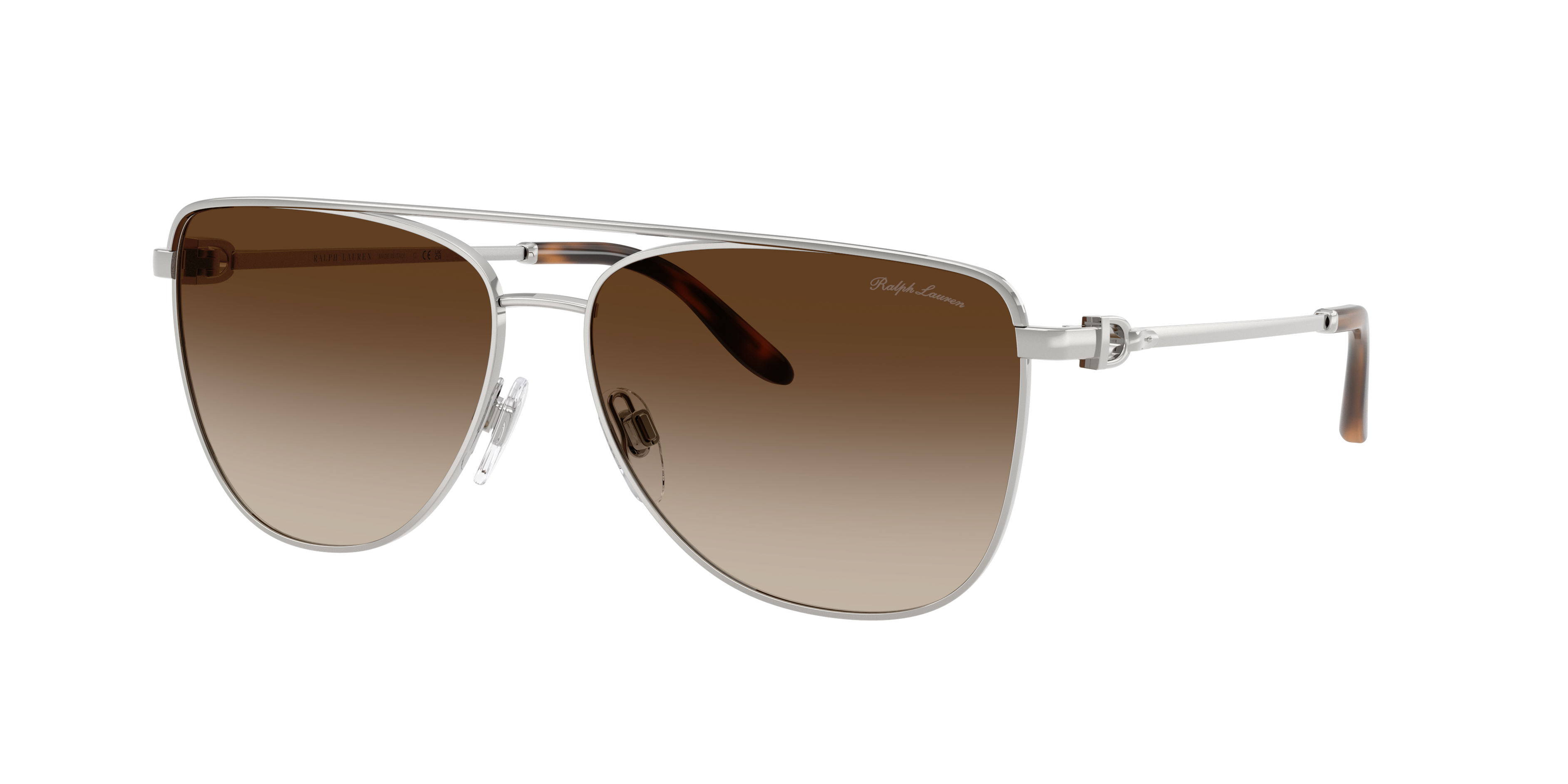 Ralph Lauren Woman Sunglass RL7096 -  Frame color: Shiny Silver, Lens color: Gradient Brown