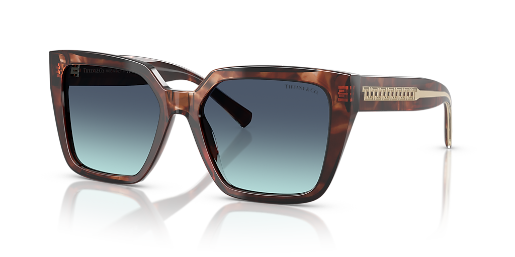 Tiffany & Co. TF4235 S (55 - 17) with Blue lenses and Brown frame