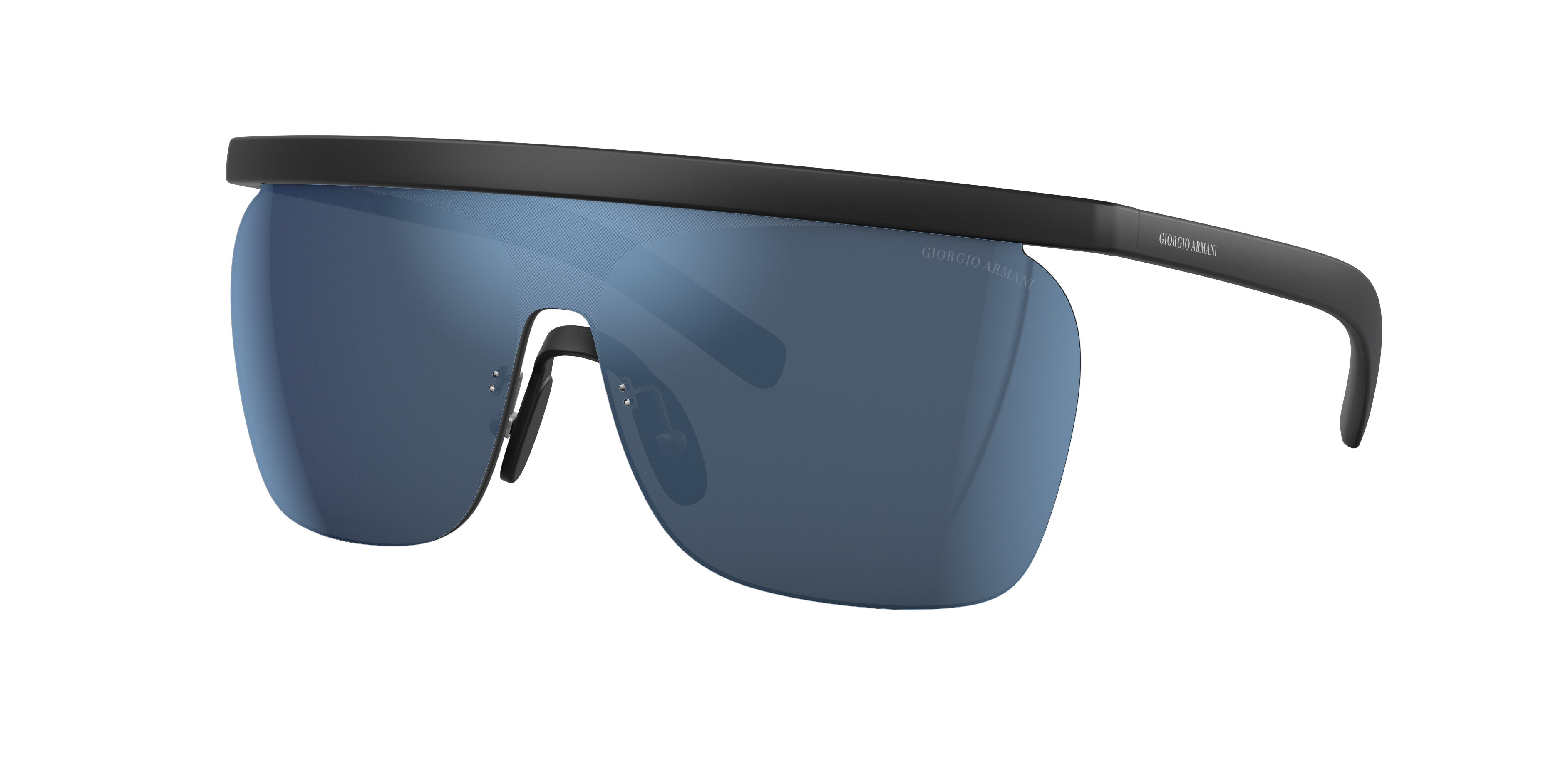 Giorgio Armani Man Sunglass AR8169 -  Frame color: Rubber Black, Lens color: Dark Blue Mirror Blue