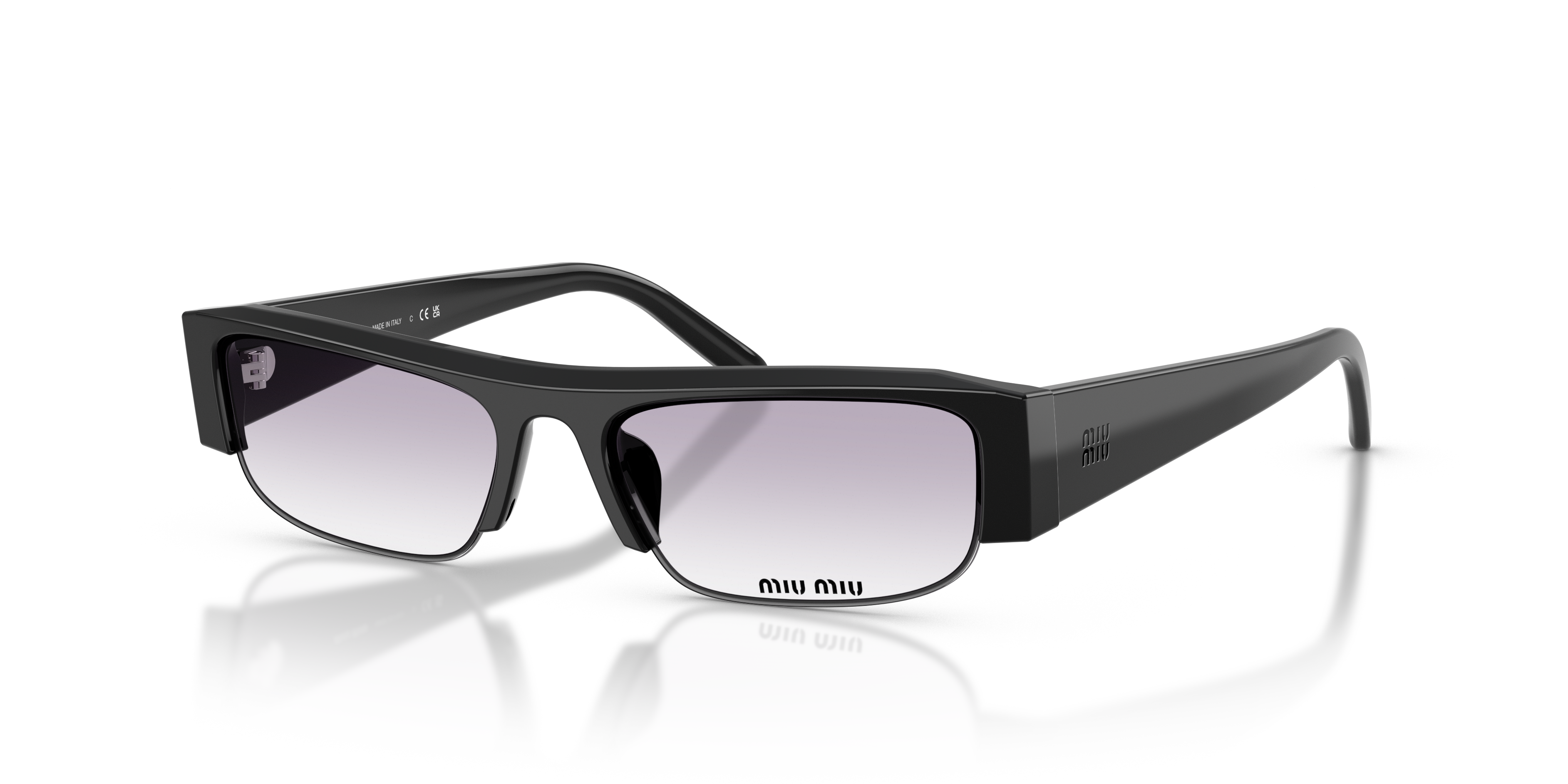 Miu Miu MU B07S XS (51 - 17) with Grey lenses and Black frame