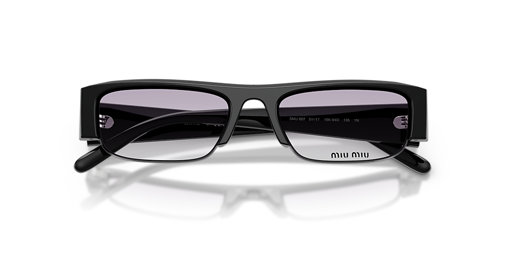 Miu Miu MU B07S XS (51 - 17) with Grey lenses and Black frame