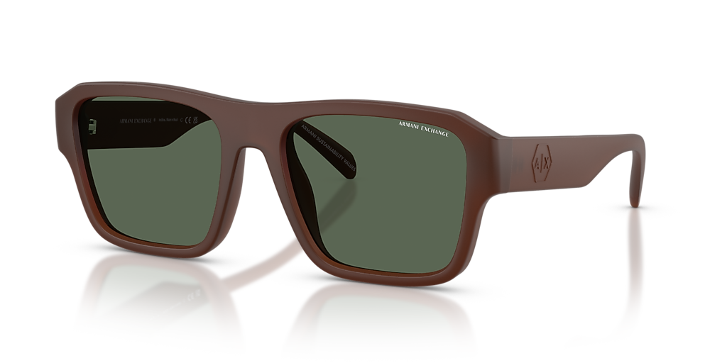 Armani Exchange AX4154SU L (56 - 19) with Green lenses and Brown