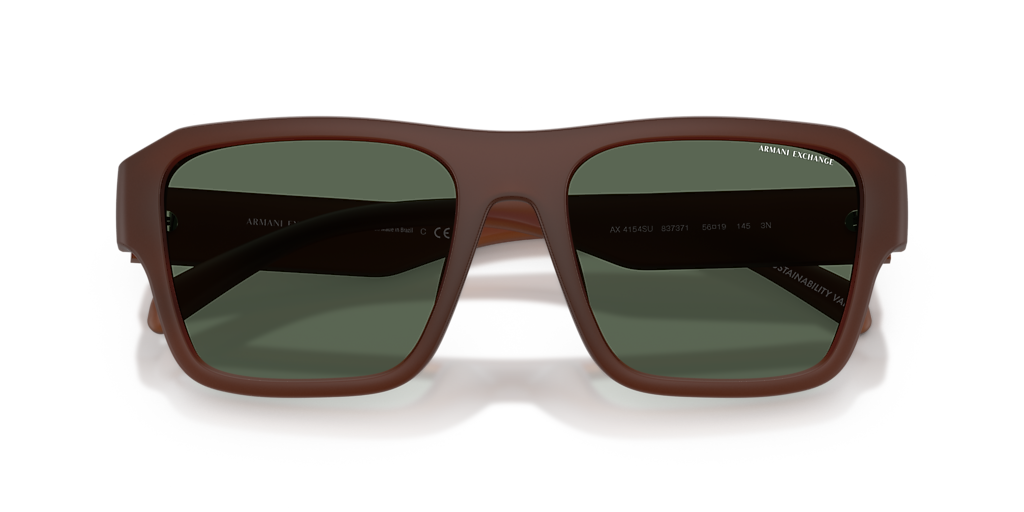 Armani Exchange AX4154SU L (56 - 19) with Green lenses and Brown