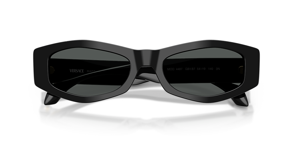 Versace VE4487 GB1/87 Sunglasses Black Rectangle Frame, Dark Grey Lenses Versace 4487 GB1/87 Sunglasses - US main image 4