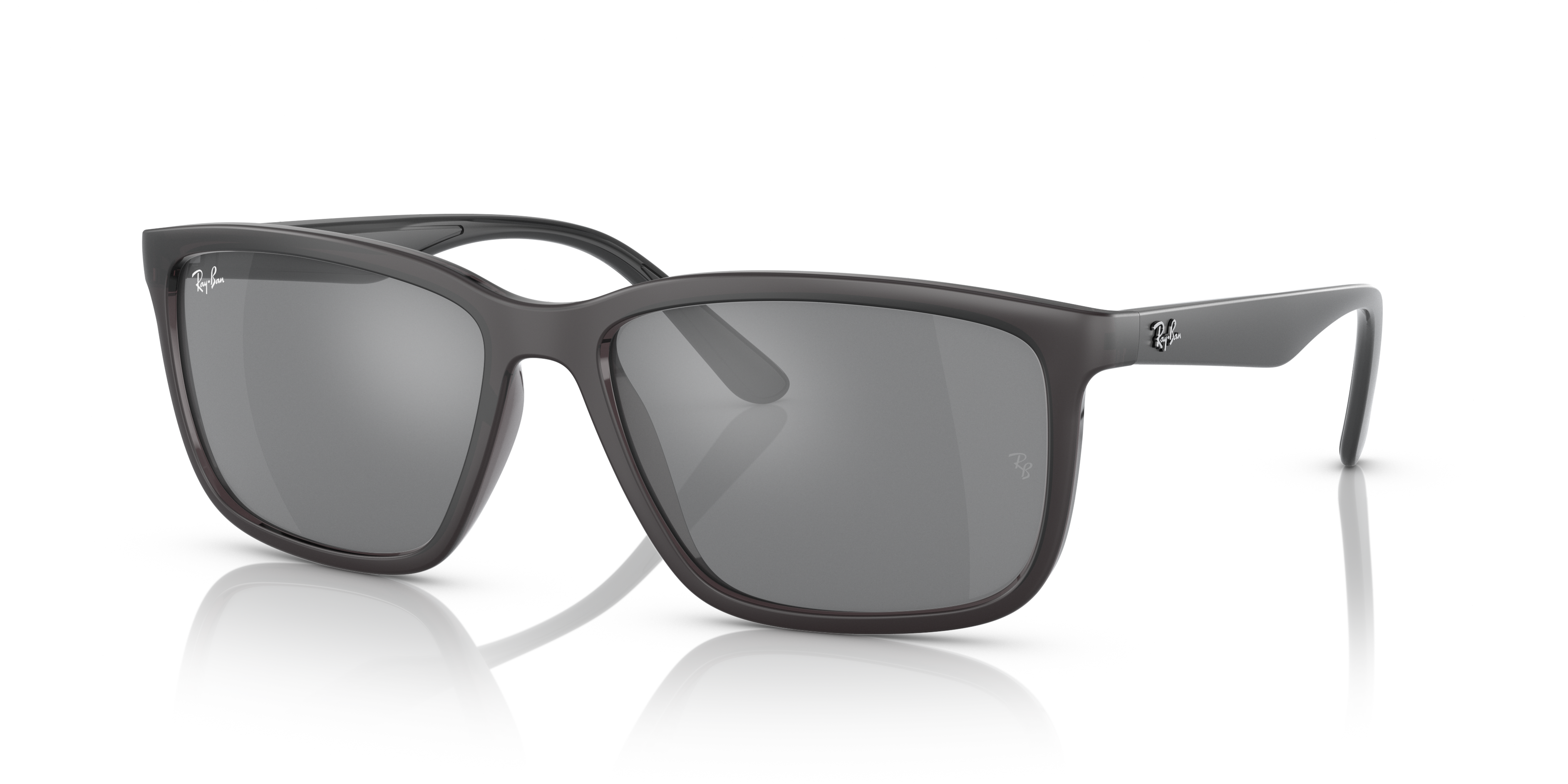 Ray-Ban RB4384L XXL (60 - 17) com Lentes Cinza e Armação Cinza