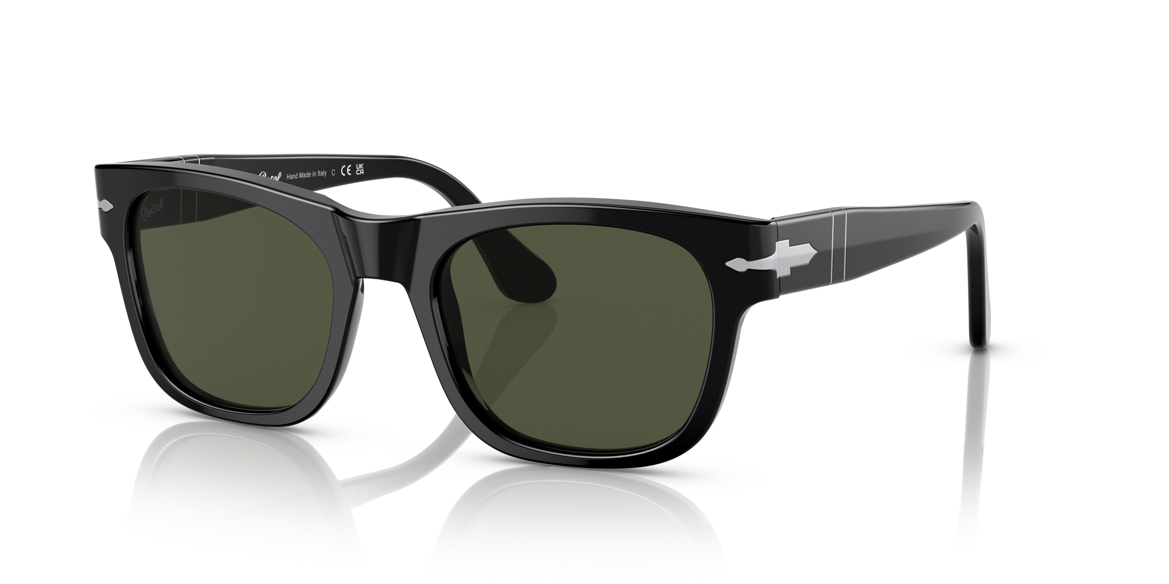 Persol PO3269S M (52 - 20) with Green lenses and Black frame