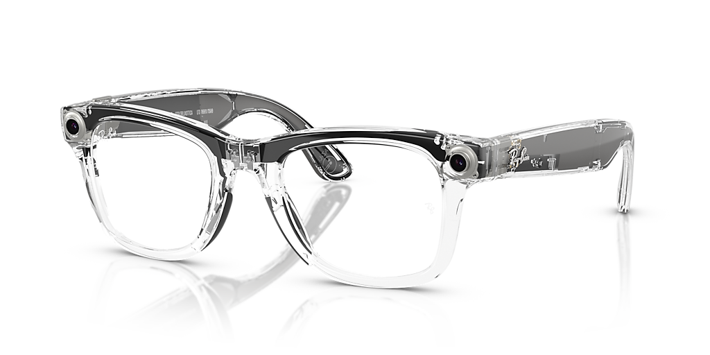 RW4006 Ray-Ban Meta Wayfarer Limited Edition Transparent - Unisex Sunglasses, Clear/Sapphire Lens