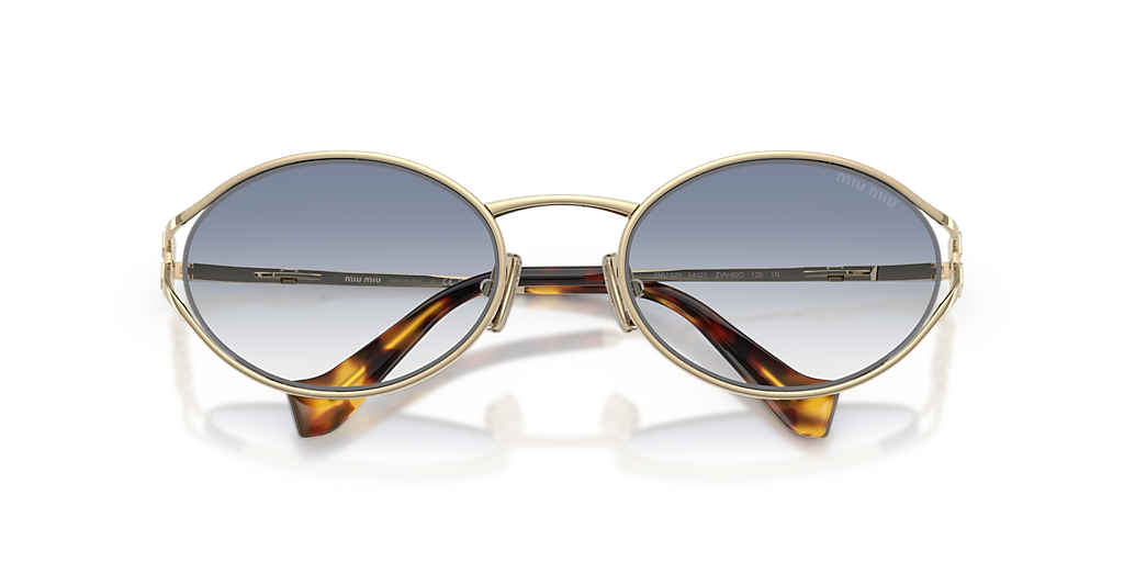 Miu Miu MU 52YS L (54 - 21) with Blue lenses and Gold frame