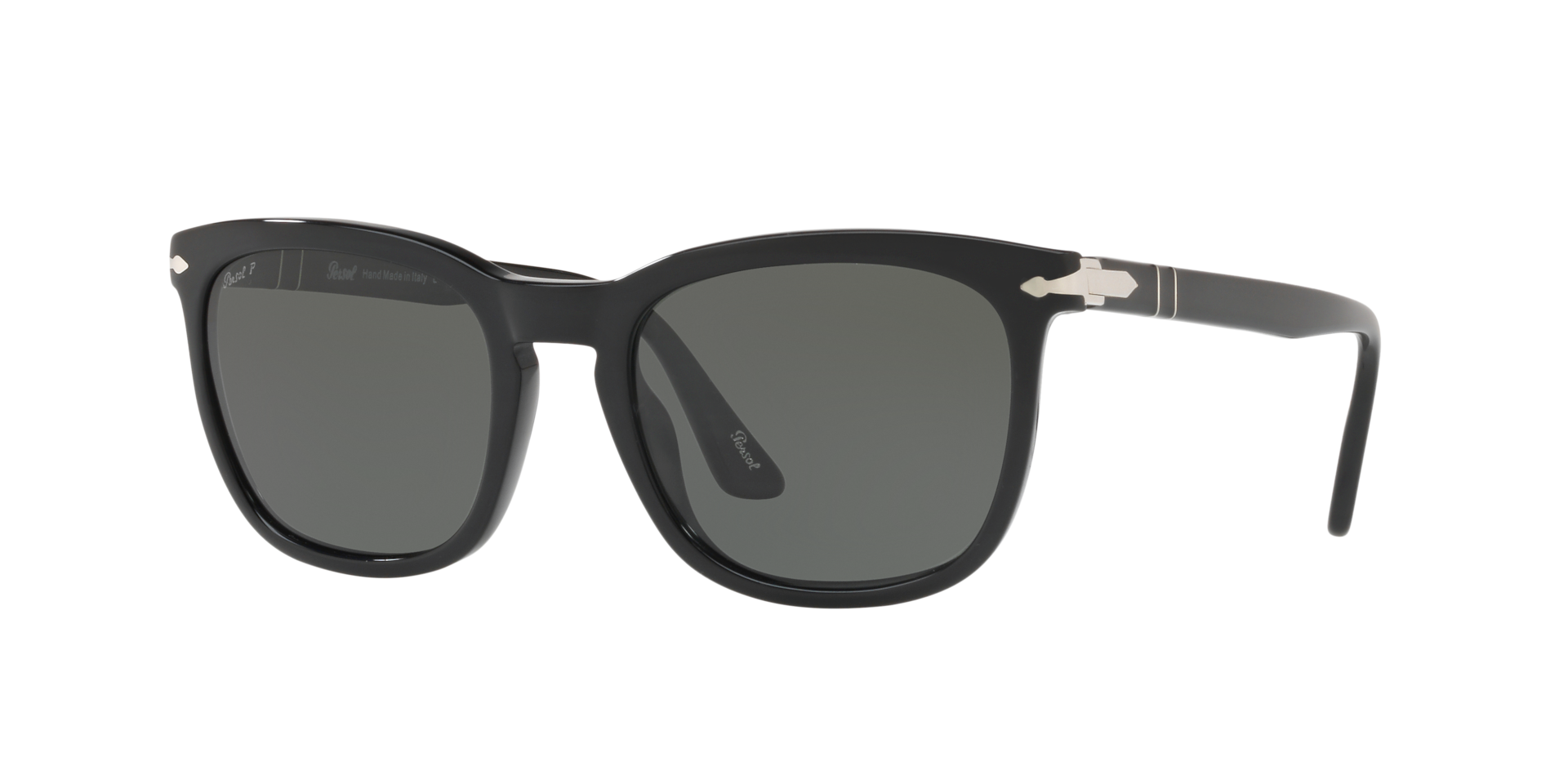 Persol Man Sunglass PO3193S -  Frame color: Black, Lens color: Green Polarized