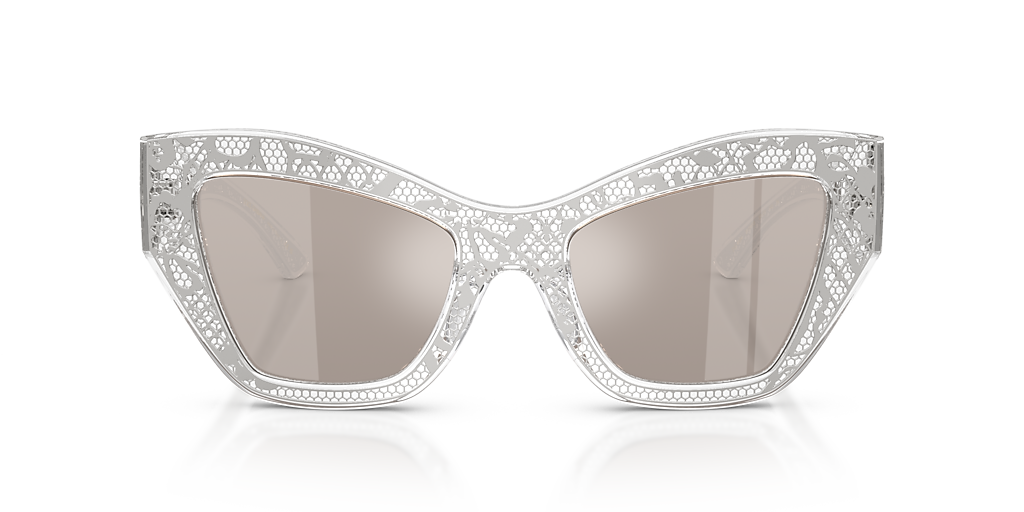 DOLCE&GABBANA DG4494 Silver - Women Luxury Sunglasses, Clear Mirror Real Platinum Lens