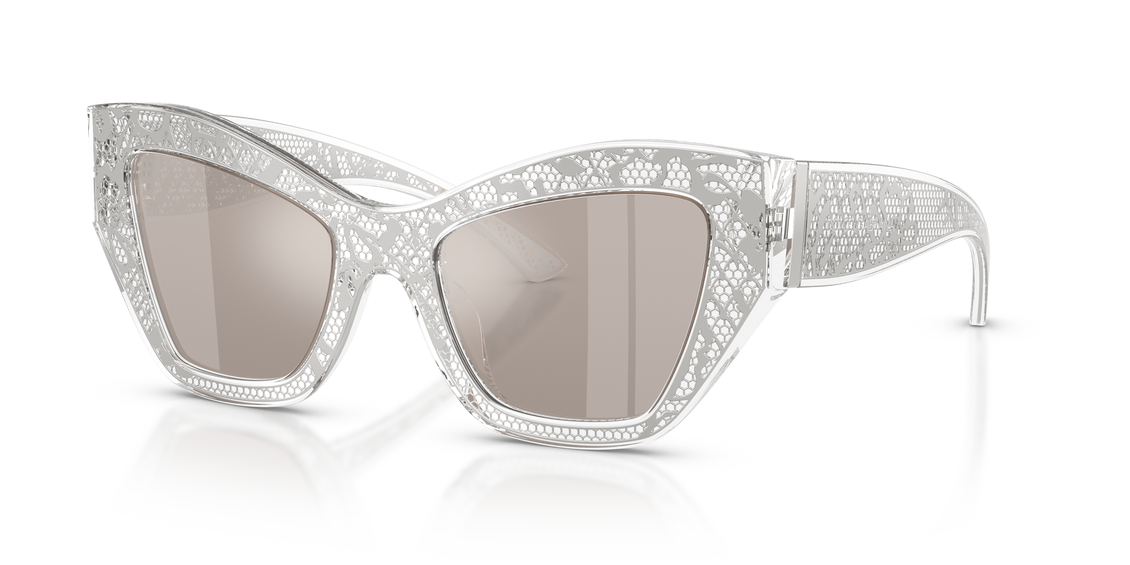 D＆G Silver frame sunglasses Dolce & Gabbana Eyewear Re-Edition shield-frame Sunglasses