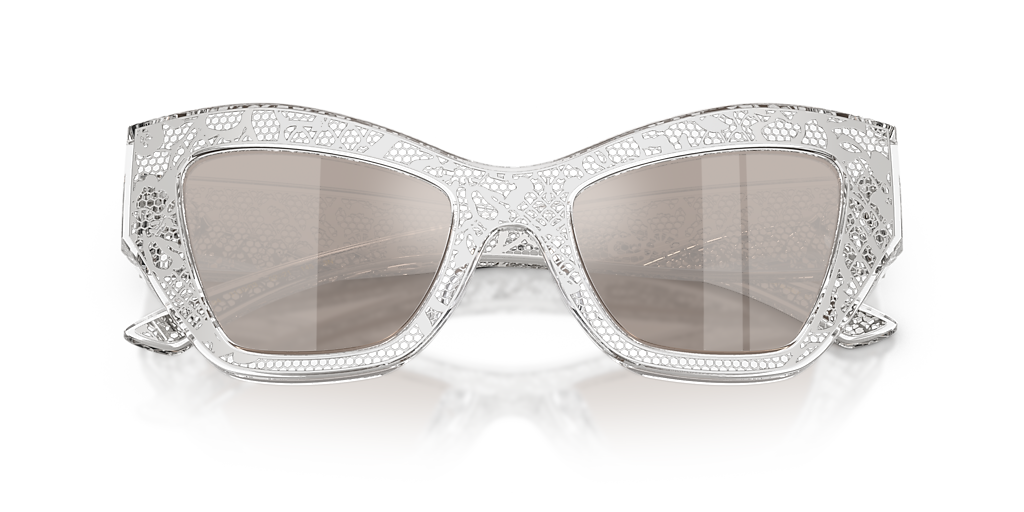DOLCE&GABBANA DG4494 Silver - Women Luxury Sunglasses, Clear Mirror Real Platinum Lens