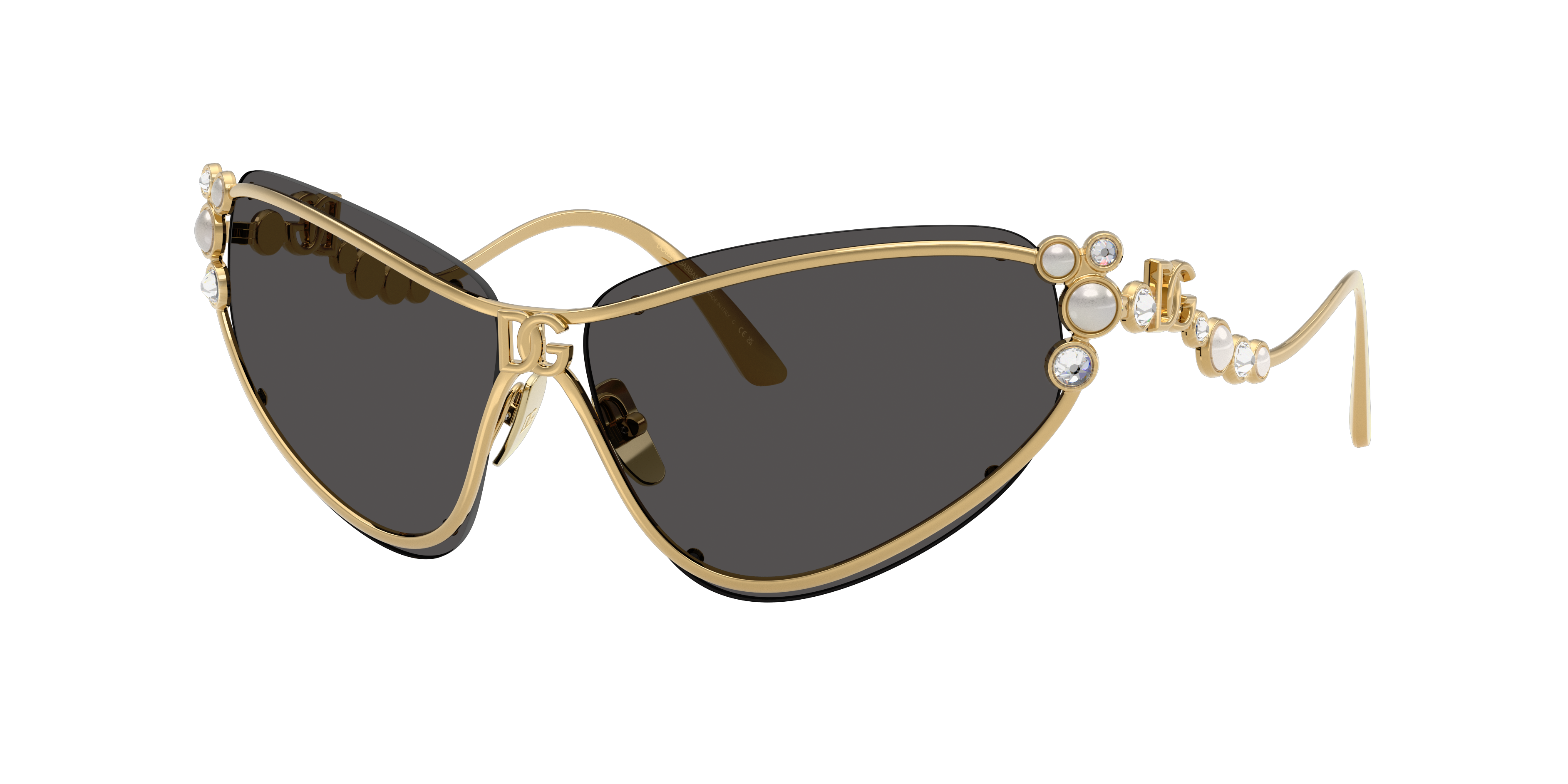 Dolce&Gabbana Woman Sunglass DG2322BH -  Frame color: Gold, Lens color: Dark Grey