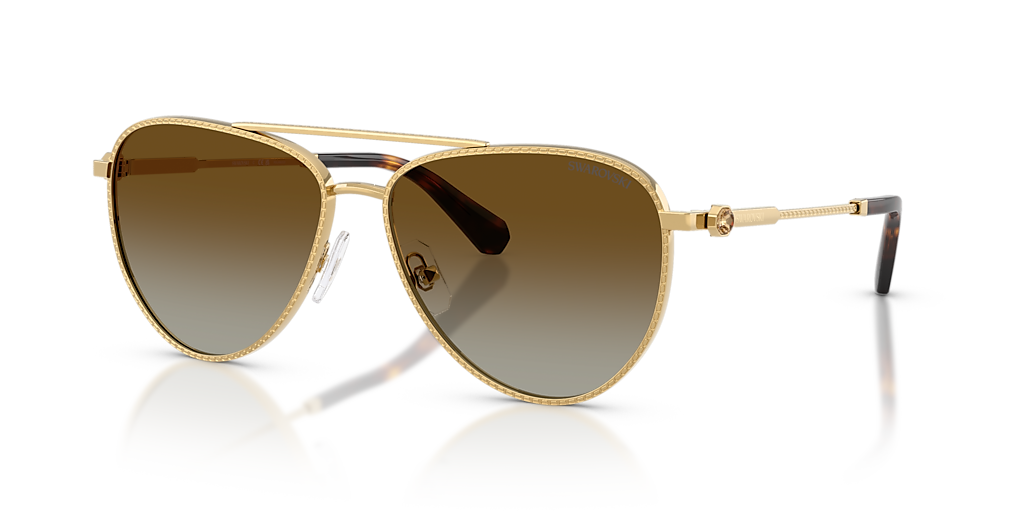 Swarovski SK7031 XL (59 - 14) with Brown lenses and Gold frame