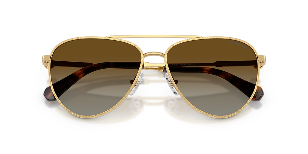 Swarovski SK7031 XL (59 - 14) with Brown lenses and Gold frame