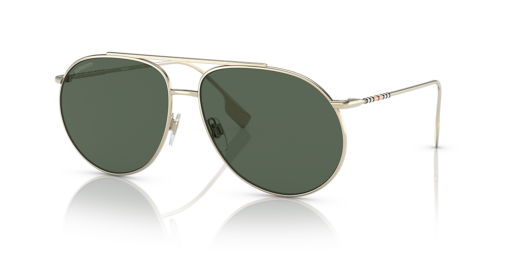 Burberry BE3138 Alice L (61 - 14) with Green lenses and Gold