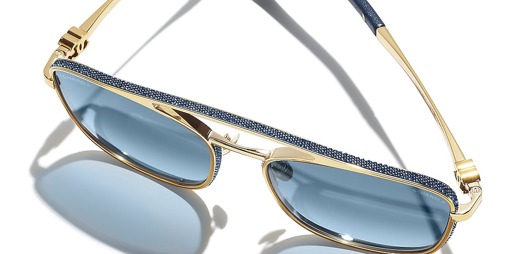 CHANEL シャネル ロゴ レンズ パイロット サングラス CH4290Q Chanel Pilot Sunglasses CH4290Q XL (56 - 18) with Grey