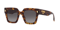FENDI Fendi Roma Fe40101I Tortoise - Women Sunglasses, Grey Lens