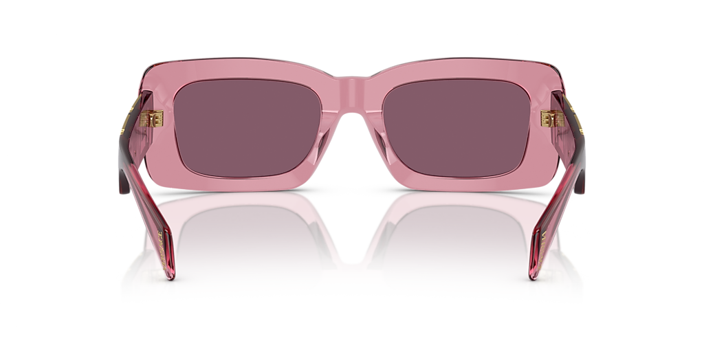 VERSACE VE4444U Transparent Pink - Women Luxury Sunglasses, Violet Internal Mirror Silver Lens