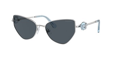 Swarovski SK7003 57 Dunkelgrau & Silber Sunglasses | Sunglass Hut  