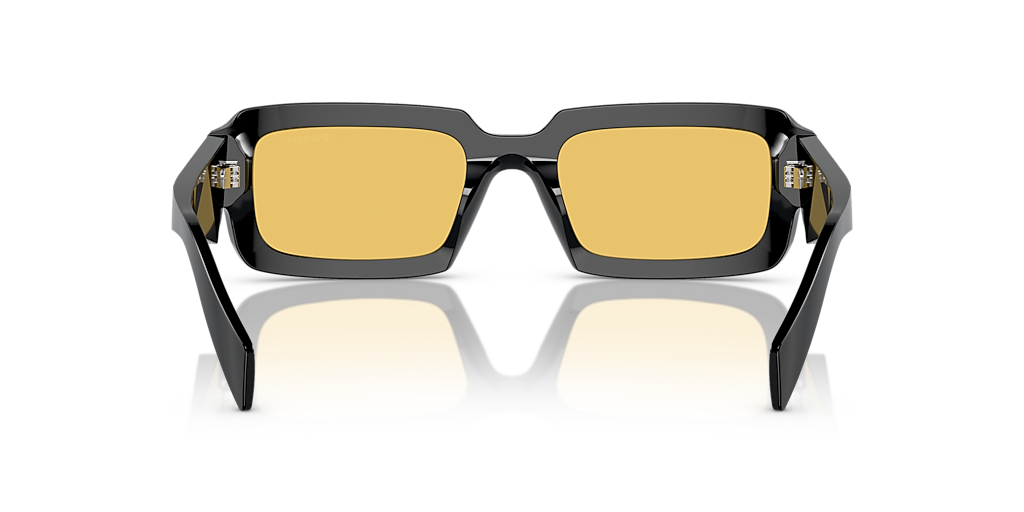 PRADA PR 27ZSF Black - Men Luxury Sunglasses, Yellow Lens