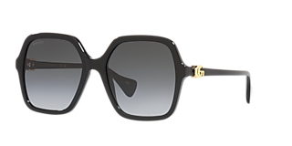 Gucci GG0225S XL (63 - 17) with Grey lenses and Gold frame