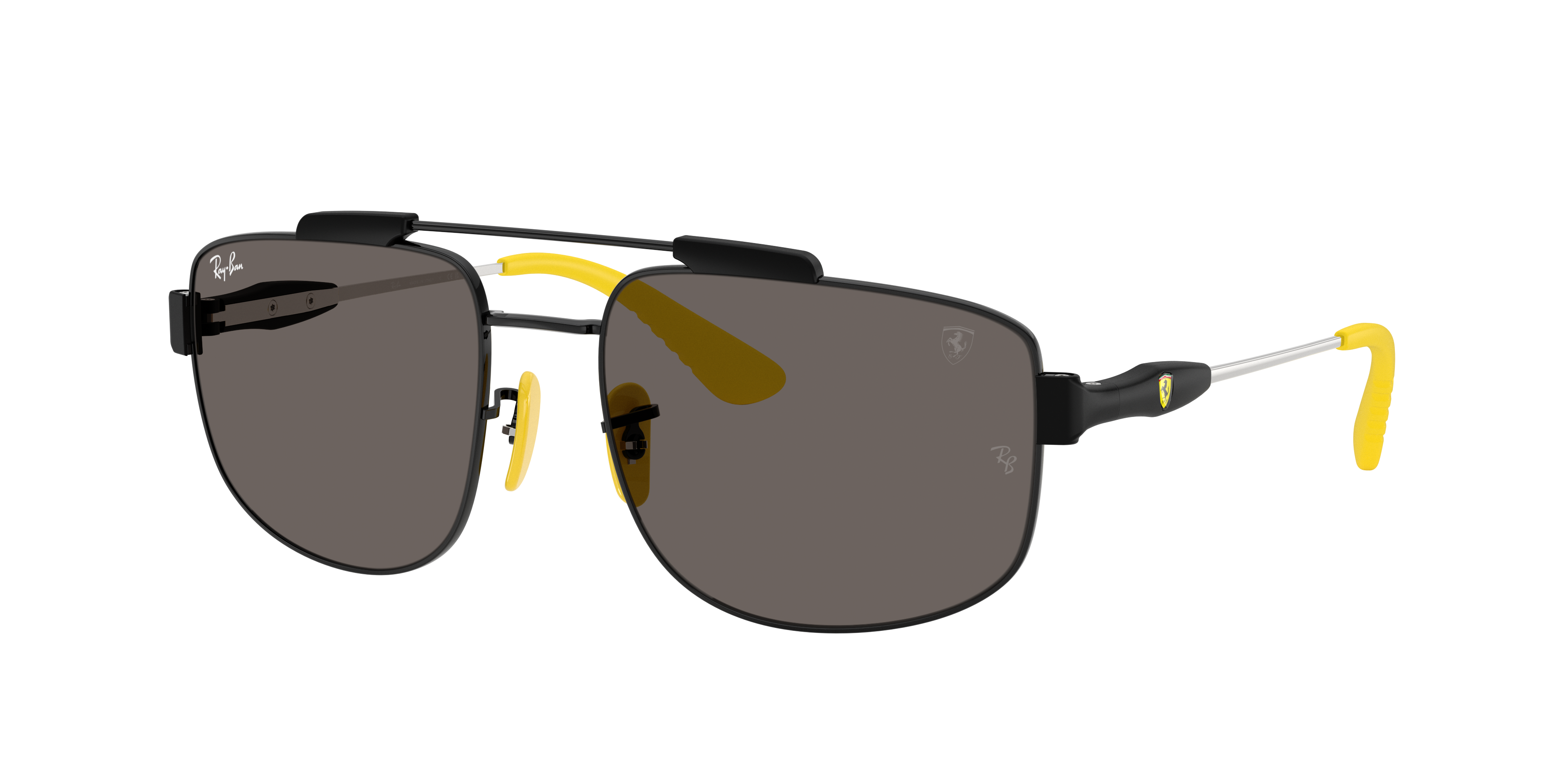 Ray-Ban Unisex Sunglass RB3789M Scuderia Ferrari Collection -  Frame color: Black, Lens color: Dark Grey