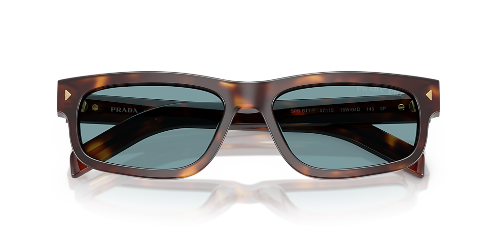 Prada PR B11SF L (57 - 15) with Green lenses and Tortoise frame