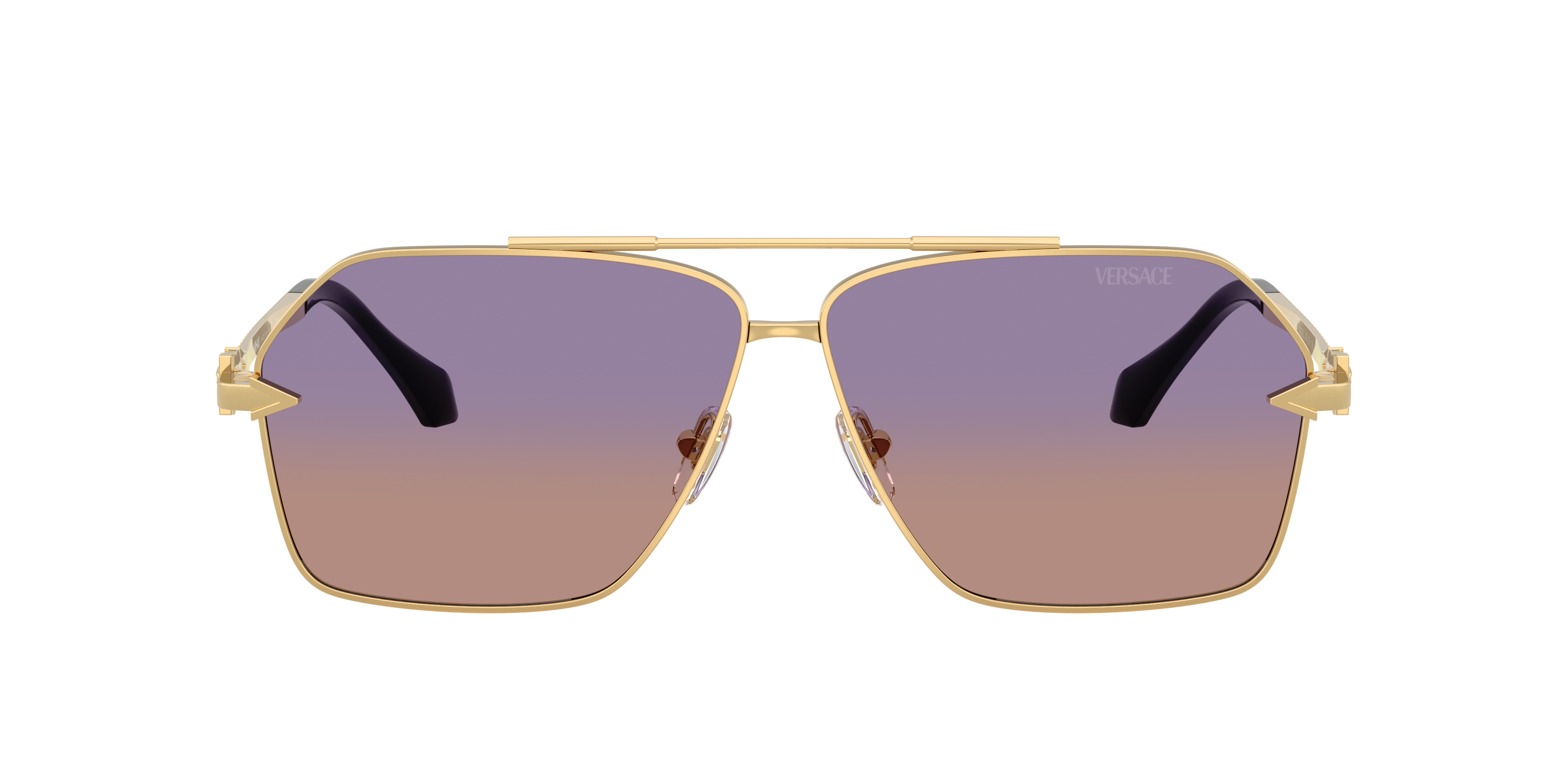 Versace VE2284 XXL (63 - 10) with Orange lenses and Gold frame