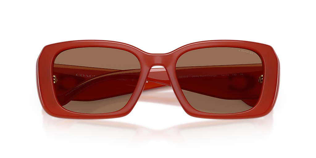 Coach HC8435U CBY82 M (54 - 19) with Brown lenses and Orange  display picture 3