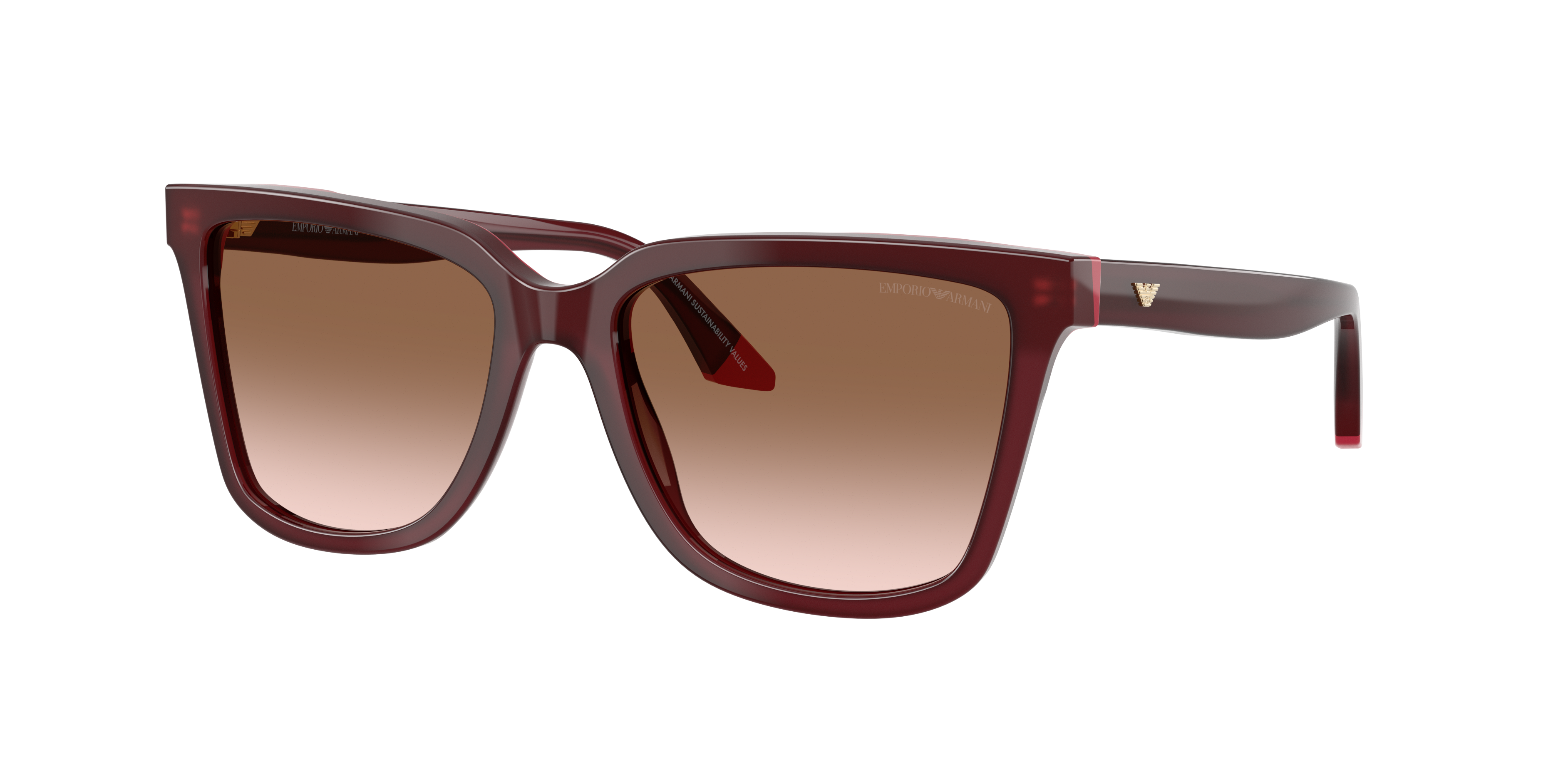 Emporio Armani Woman Sunglass EA4261 -  Frame color: Opal Bordeaux/Pink, Lens color: Brown Gradient