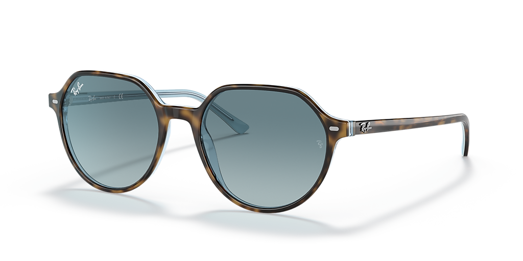 Ray-Ban RB2195 Thalia S (53 - 18) with Blue lenses and Brown