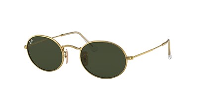 Ray-Ban RB3547 Oval Metal 51 Blue Gradient & Gold Sunglasses  