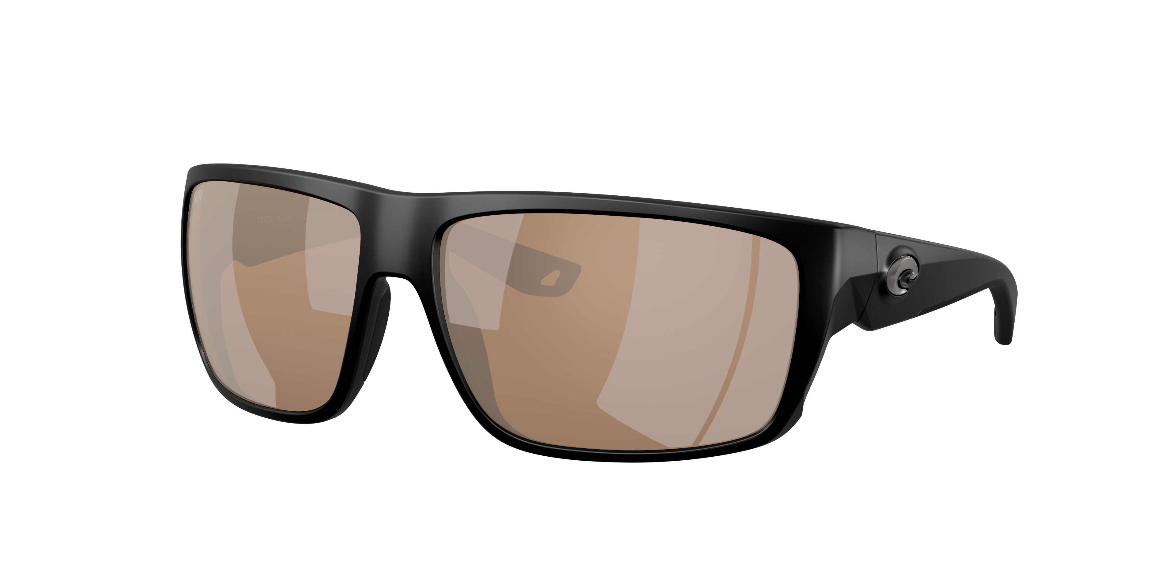 Costa Man Sunglass 6s9129 Fly Line In Copper Silver Mirror