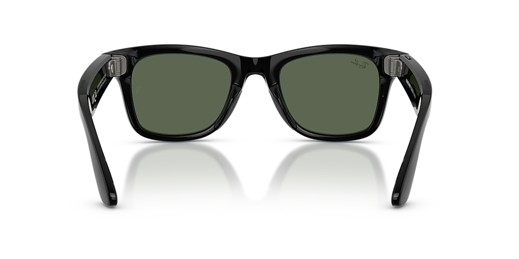 RW4012 Ray-Ban Meta Wayfarer Black - Unisex Sunglasses, G-15 Green Lens