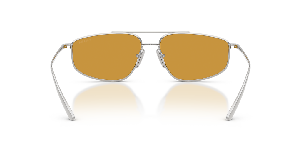 PRADA PR C51S Silver - Women Luxury Sunglasses, Dark Honey Lens