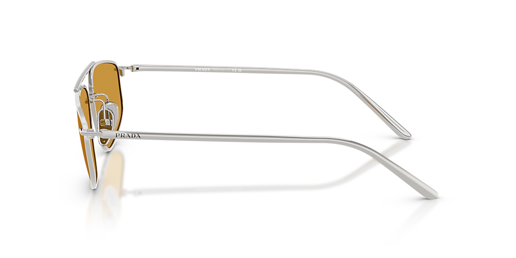 PRADA PR C51S Silver - Women Luxury Sunglasses, Dark Honey Lens