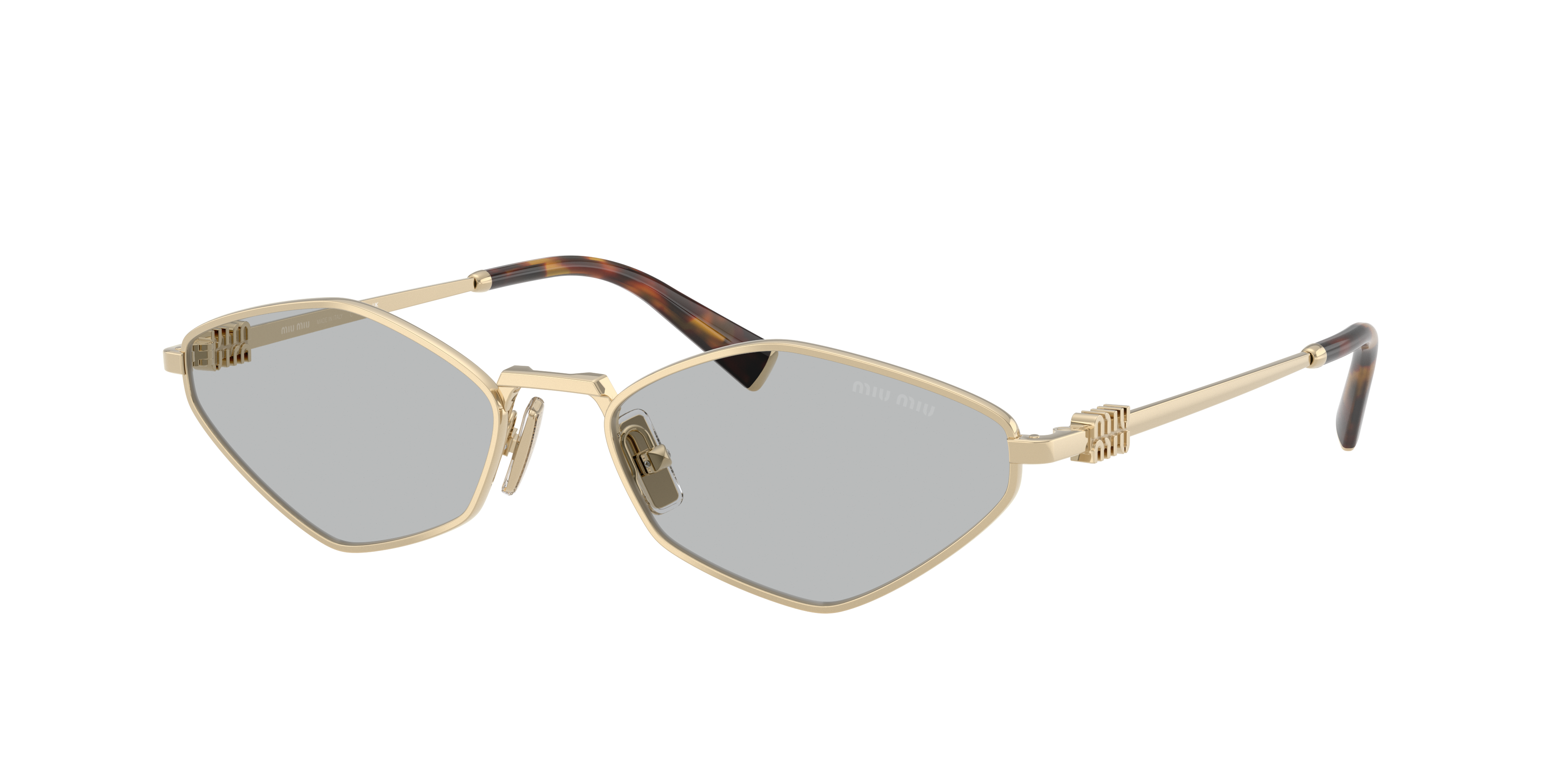 Miu Miu 56zs Geometric-frame Sunglasses In Light Grey