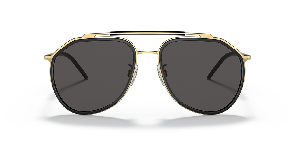 DOLCE&GABBANA DG2277 Gold/Black - Men Luxury Sunglasses, Dark Grey Lens